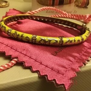 Lauren G Adams,baby yellow,silver,cz.,oval,bangle.